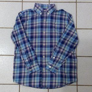 Vineyard Vines Boys Oxford Whale Shirt Plaid Small